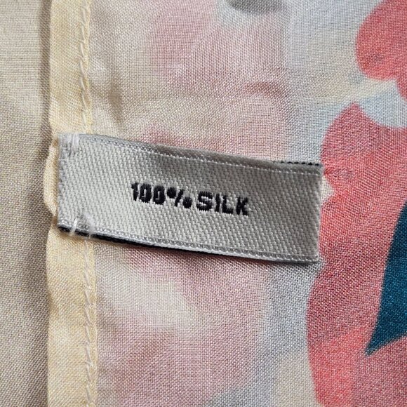 100% Silk Scarf Boho Floral Medallian - Picture 5 of 7